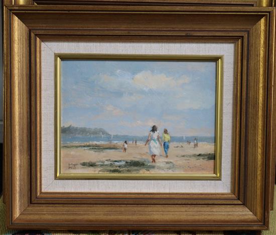 William Burns (1923-) Scarboro Beach and A Paddle with Grandma 6 x 8in.